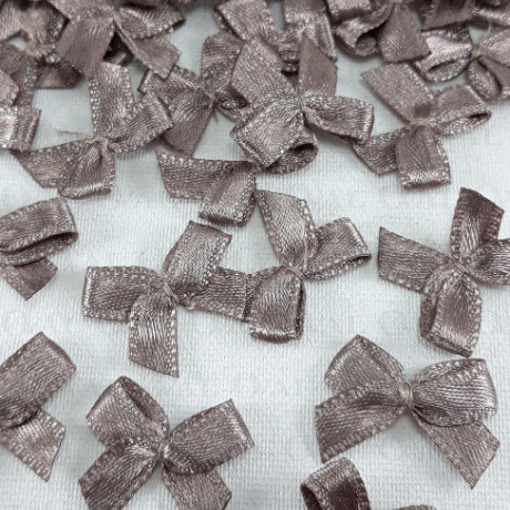 Kokardka ozdobna 10 lub 100szt beżowo-szary 3237