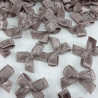 Decorative bow 10 or 100 pcs beige-grey 3237
