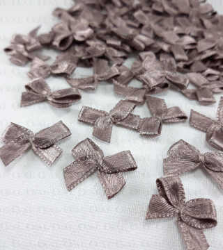 Kokardka ozdobna 10 lub 100szt beżowo-szary 3237