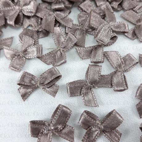 Decorative bow 10 or 100 pcs beige-grey 3237