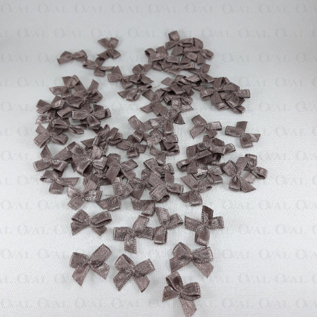 Decorative bow 10 or 100 pcs beige-grey 3237