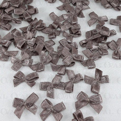 Decorative bow 10 or 100 pcs beige-grey 3237