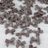 Decorative bow 10 or 100 pcs beige-grey 3237