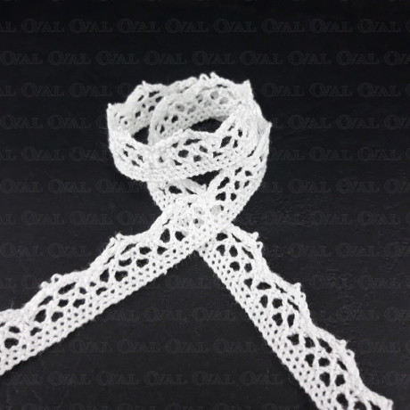 Cotton lace 11mm/1 or 20 yards white 3240
