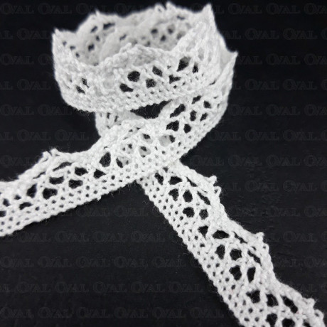Cotton lace 11mm/1 or 20 yards white 3240