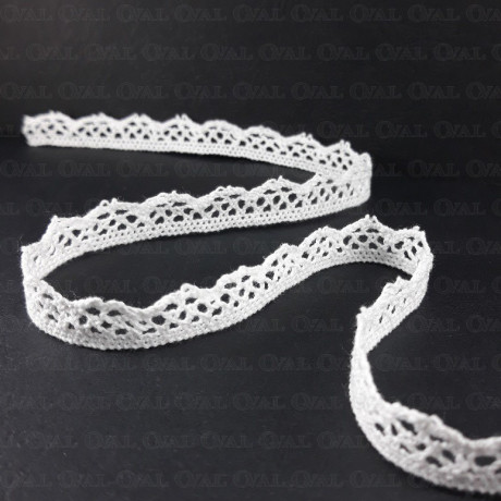 Cotton lace 11mm/1 or 20 yards white 3240