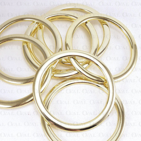 Golden plastic ring 60mm/1pc 3247