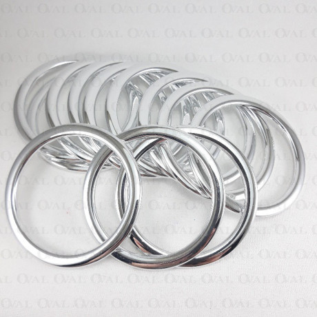 Kółko plastikowe srebrne 60mm/1szt   3248