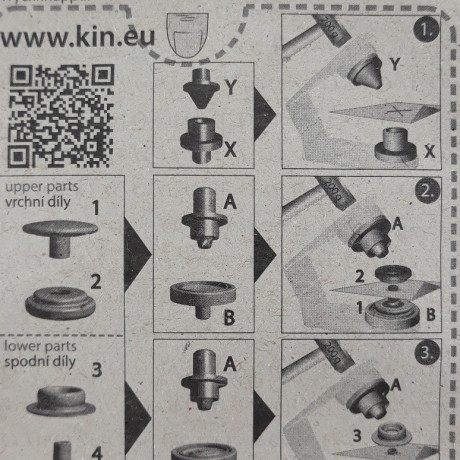 Snaps for manual assembly 10 pcs 3268