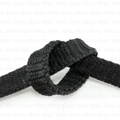 Sznurek poliestrowy płaski czarny 12mm/50 m 3272