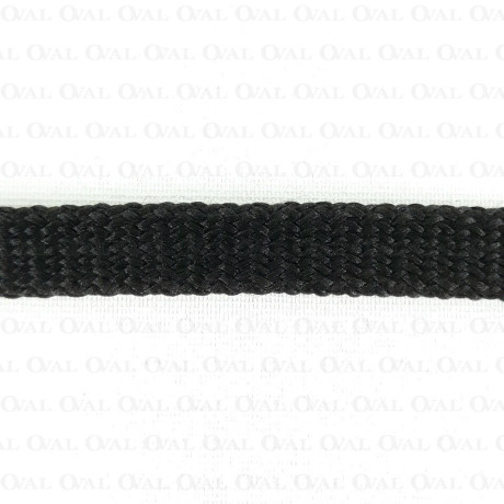 Sznurek poliestrowy płaski czarny 12mm/50 m 3272