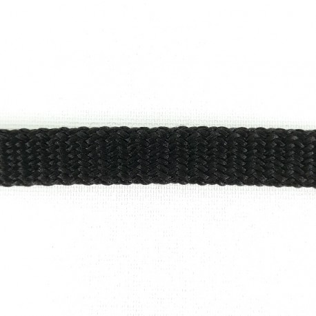 Sznurek poliestrowy płaski czarny 12mm/50 m 3272 - 16682