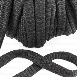 Sznurek poliestrowy płaski czarny 12mm/50 m 3272 Sznurek poliestrowy płaski czarny 12mm/50 m 3272