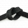 Flat black polyester cord 12mm/50 m 3272