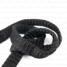 Flat black polyester cord 12mm/50 m 3272