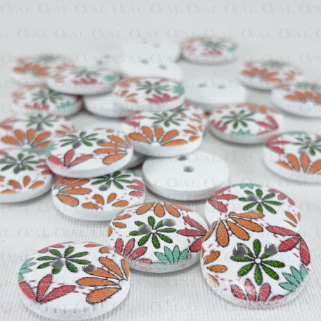 Wooden button 15mm/10pcs 3282