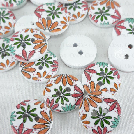 Wooden button 15mm/10pcs 3282