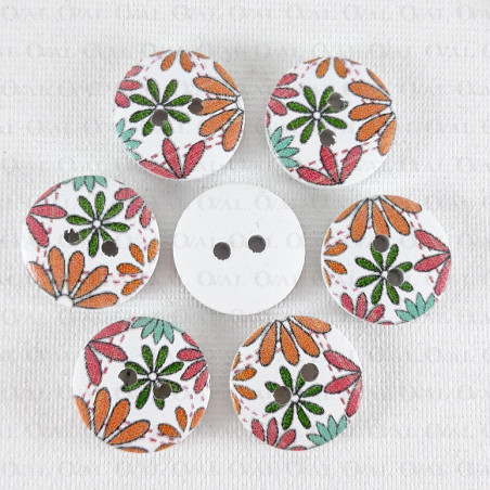 Wooden button 15mm/10pcs 3282
