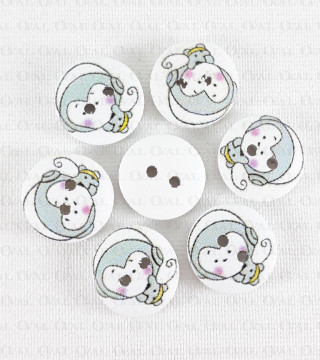 Guzik drewniany 15mm/10szt    3283