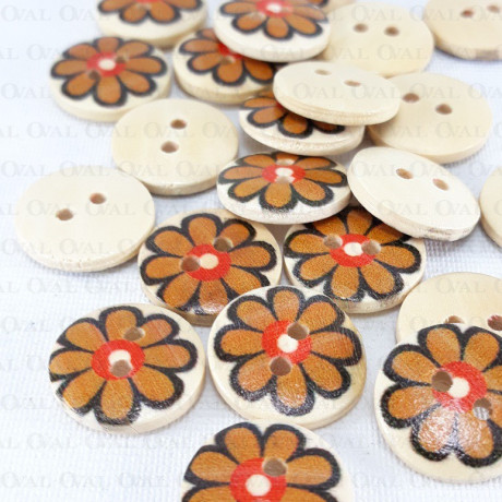 Wooden button 15mm/10pcs 3285