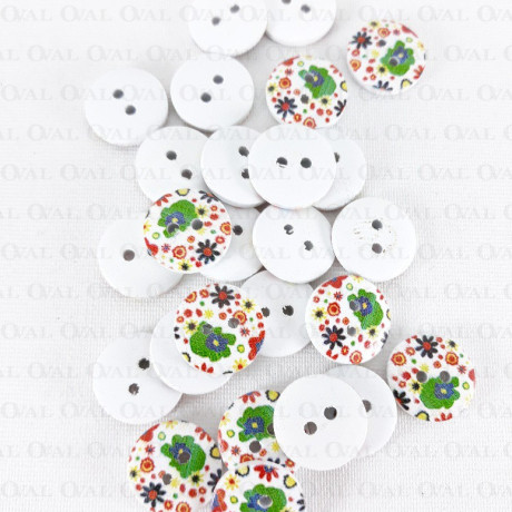 Wooden button 15mm/10pcs 3287