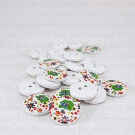 Wooden button 15mm/10pcs 3287