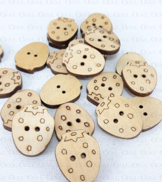 Guzik drewniany 21mm x 17mm/10szt    3289