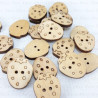 Wooden button 21mm x 17mm/10pcs 3289