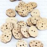 Wooden button 21mm x 17mm/10pcs 3289