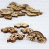 Wooden button 20mm x 11mm / 10 pcs 3290