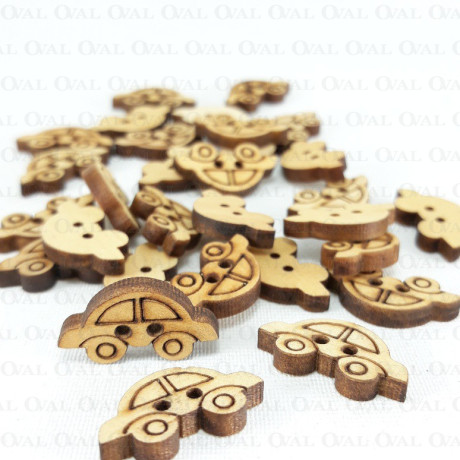 Wooden button 20mm x 11mm / 10 pcs 3290