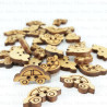 Wooden button 20mm x 11mm / 10 pcs 3290