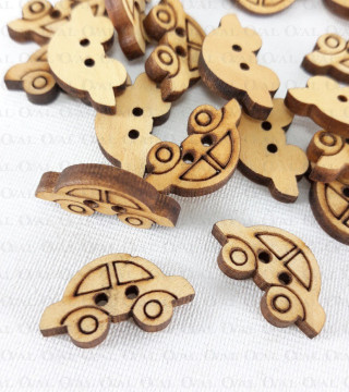 Guzik drewniany 20mm x 11mm/10szt    3290