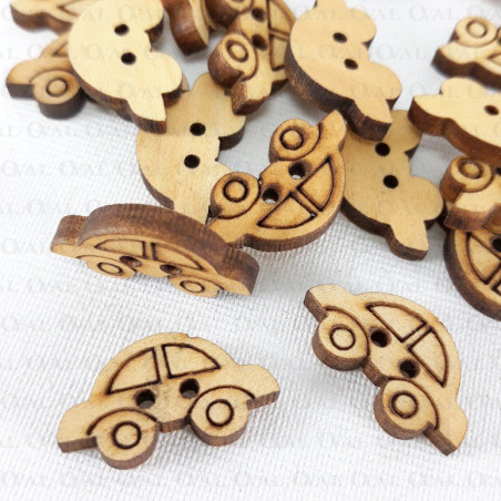 Wooden button 20mm x 11mm / 10 pcs 3290