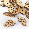 Wooden button 20mm x 11mm / 10 pcs 3290