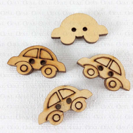 Wooden button 20mm x 11mm / 10 pcs 3290