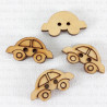Wooden button 20mm x 11mm / 10 pcs 3290