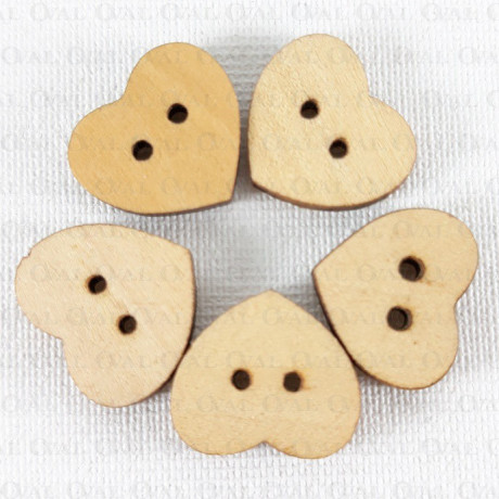 Wooden button 13mm x 14mm/10pcs 3292
