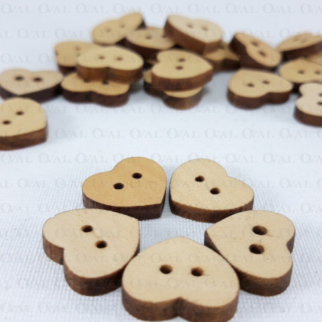 Wooden button 13mm x 14mm/10pcs 3292