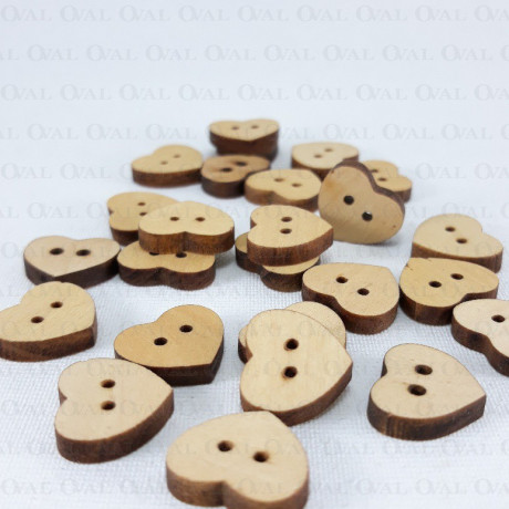 Wooden button 13mm x 14mm/10pcs 3292