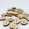 Wooden button 13mm x 14mm/10pcs 3292