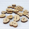 Wooden button 13mm x 14mm/10pcs 3292