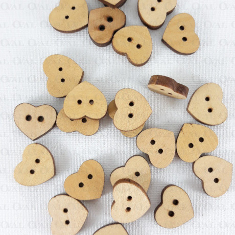 Wooden button 13mm x 14mm/10pcs 3292