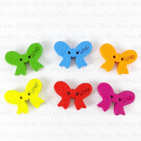 Wooden button 18mm x 13mm/10pcs 584