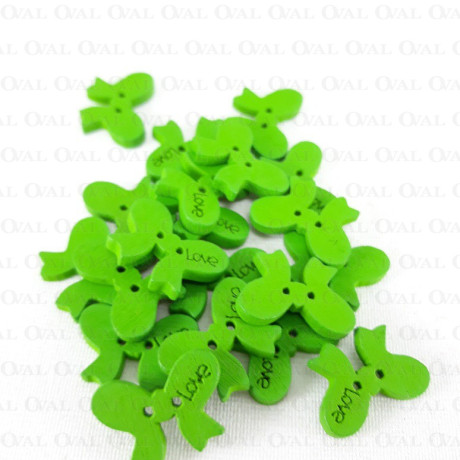 Wooden button 18mm x 13mm/10pcs 584