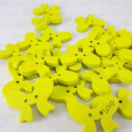 Wooden button 18mm x 13mm/10pcs 584