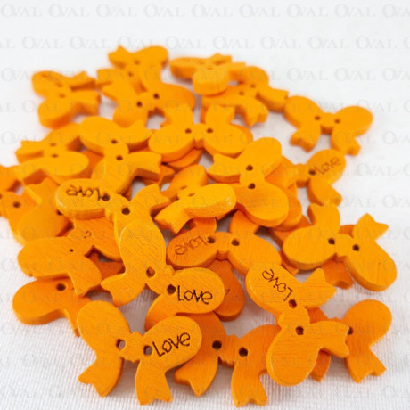 Wooden button 18mm x 13mm/10pcs 584