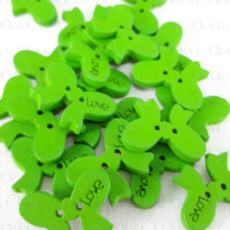 Wooden button 18mm x 13mm/10pcs 584