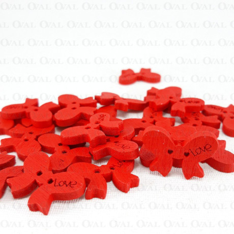 Wooden button 18mm x 13mm/10pcs 584