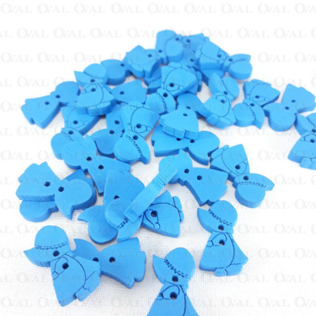 Wooden button 14mm x 22mm / 10pcs 681